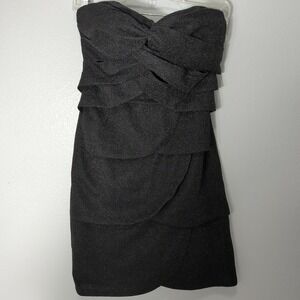 NWT Daisy Women's Size Small Black Strapless With Sweet heart Neckline Dress 160